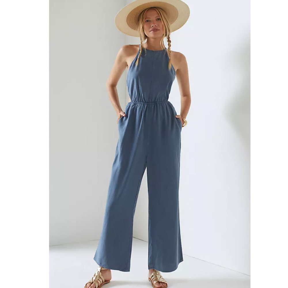 Anthropologie Cloth & Stone Cutout Jumpsuit XS